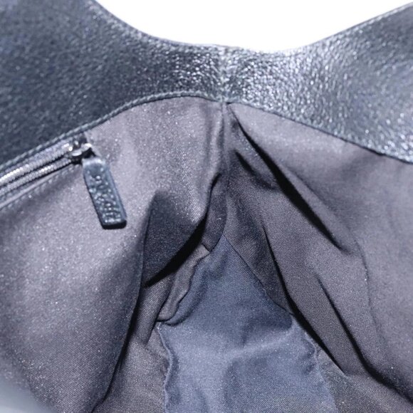 GUCCI GG Canvas Shoulder Bag Black Silver 132260 Auth 141652 - Picture 12 of 16